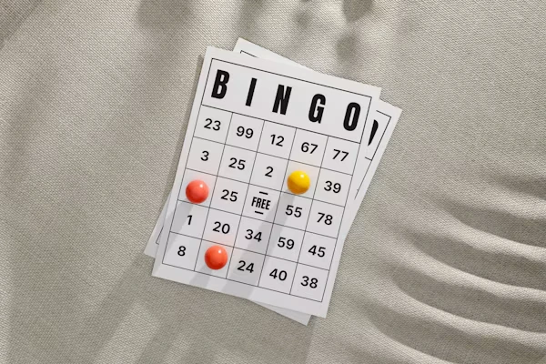 Bingo Puns: Slow Bingo Game Humor with bingo balls and a relaxed game setup