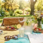 June Puns for summer with a sunny June calendar, lemonade, sunglasses, and cheerful seasonal details