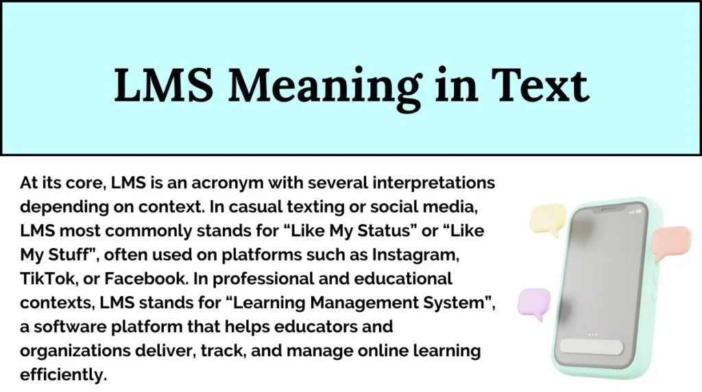 LMS Meaning in Text