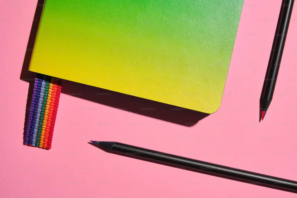 Short Puns written as playful colorful lettering in a bright notebook