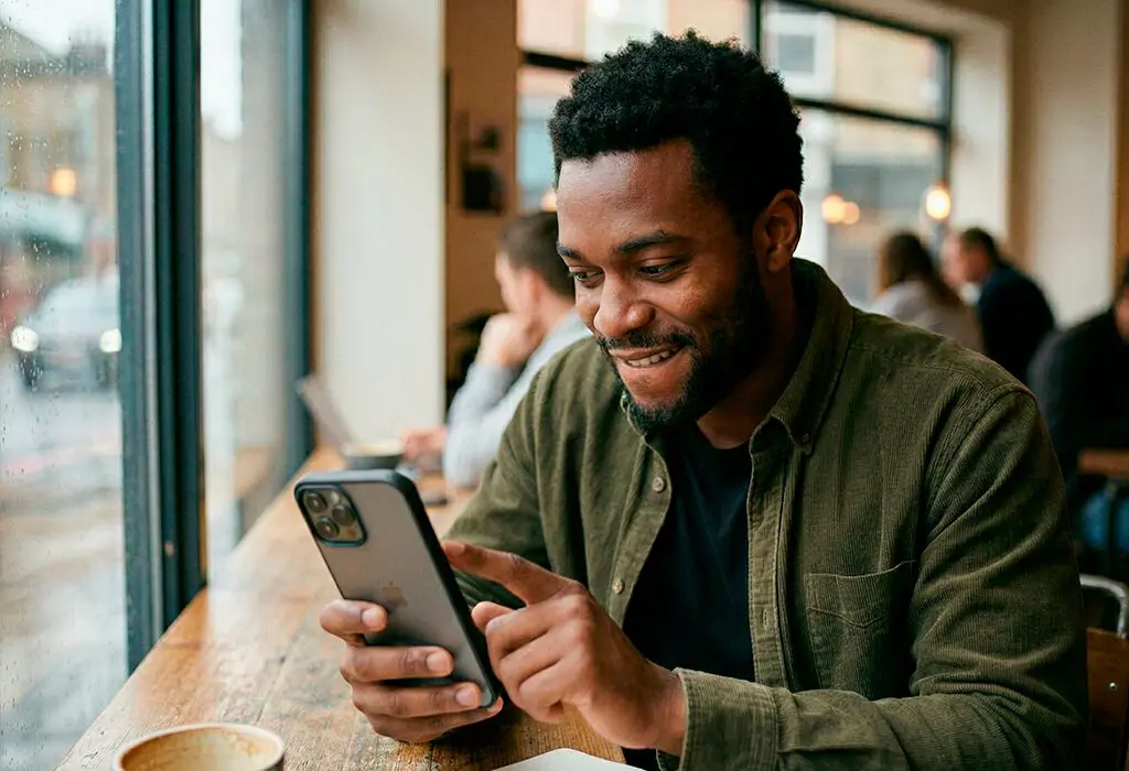 Person texting on smartphone with W replies, representing proper use of W in text meaning in text across different social situations