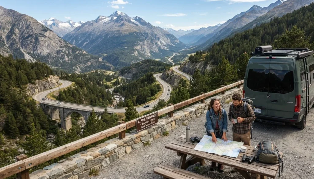 Asphalt Puns road trip image with a scenic highway, vehicle, and travel adventure