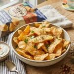 Chip Puns featuring crispy potato chips and dip