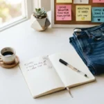 Skinny Puns featuring skinny jeans, a coffee cup, and playful minimalist humor